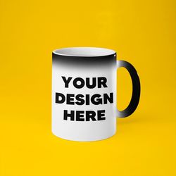 personalized color changing mug, 11oz magic mug color changing black to white coffee mug, custom magic mug, personalized
