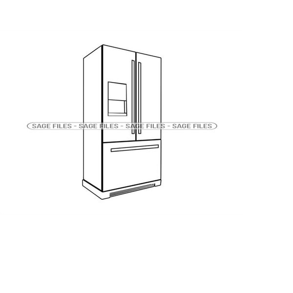 Refrigerator Outline SVG, Refrigerator Svg, Kitchen, Refrige - Inspire ...