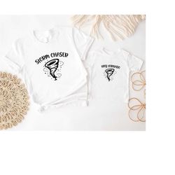 storm chaser shirt, tiny tornado shirt, mama and mini family shirts, father and son shirt, storm chaser tiny tornado tee