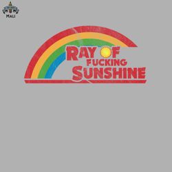 ray of fcking sunshine  vintage style rainbow sublimation png download