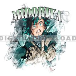 Midoriya Izuku Svg, Anime Tshirt Design Bundle, Manga Design Bundle, Anime Svg Digital File 19