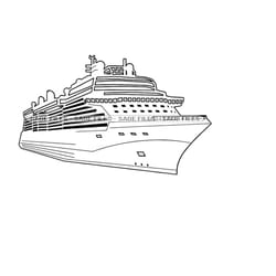 cruise ship outline 2 svg, cruise ship svg, cruise ship clipart, cruise ship files for cricut, cut files for silhouette,