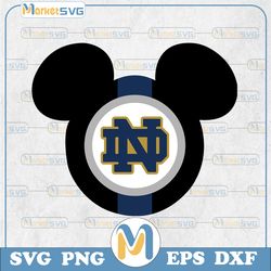 notre dame fighting irish mickey svg, notre dame fighting irish svg, n c a a teams svg, n c a a svg, png, dxf, eps