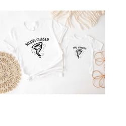 storm chaser shirt, tiny tornado shirt, mama and mini family shirts, father and son shirt, storm chaser tiny tornado tee