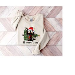 meowy catmas sweatshirt, funny christmas cat shirt, cat christmas crewneck, cat lover sweatshirt, ugly cat christmas swe