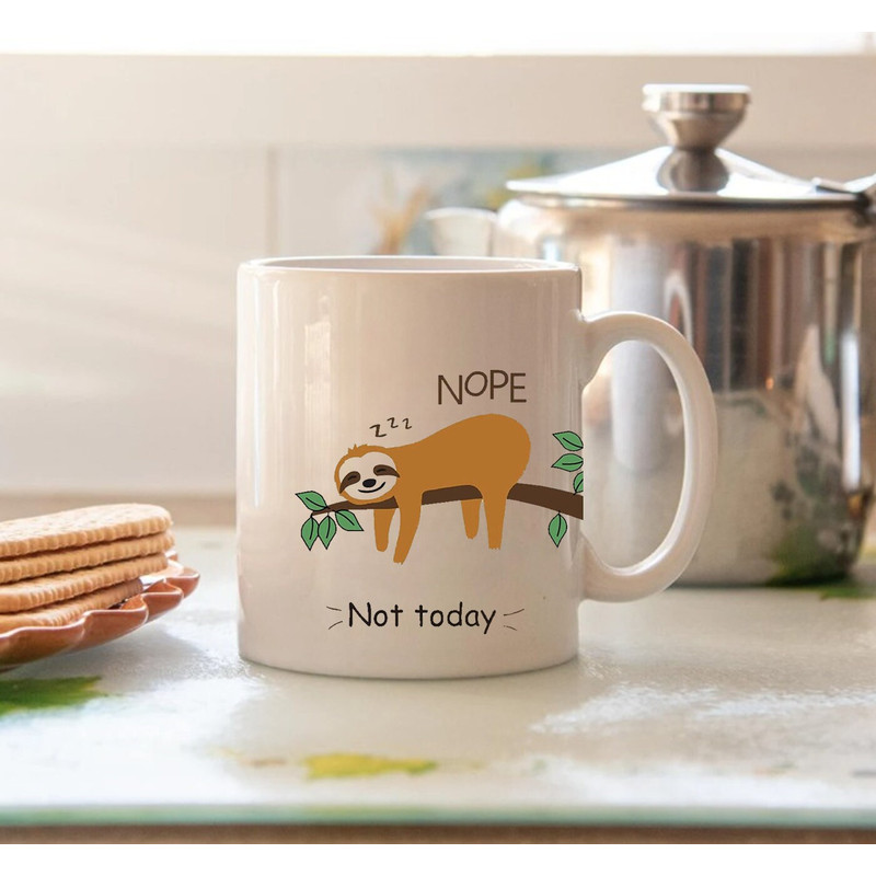 Cute Sloth Ceramic Coffee Cup, Animal cartoon Cups for Sloth Lovers Birthday Thanksgiving Day Christmas Gifts, Funny Birthday - 3.jpg