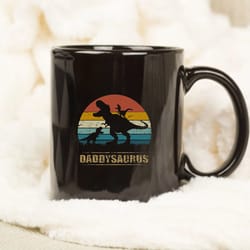 daddysaurus fathers day daddy saurus mug, fathers day mug