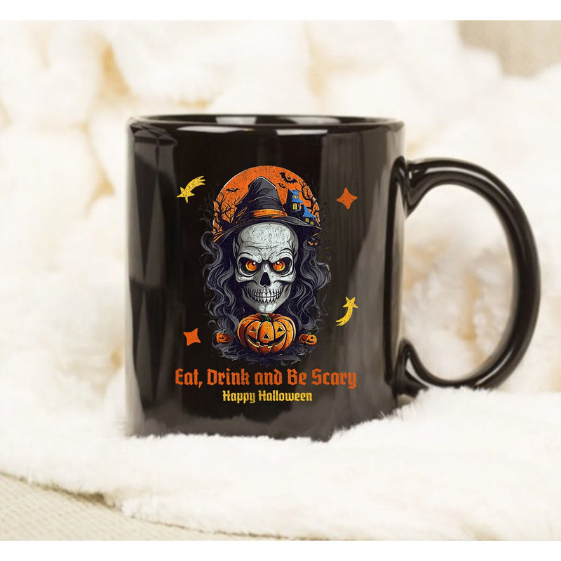 Eat Drink And Be Scary Happy Halloween Mug, Gift Mug, Halloween Mug, Ghost Mug, Pumpkin Mug, Happy Halloween Mug - 1.jpg