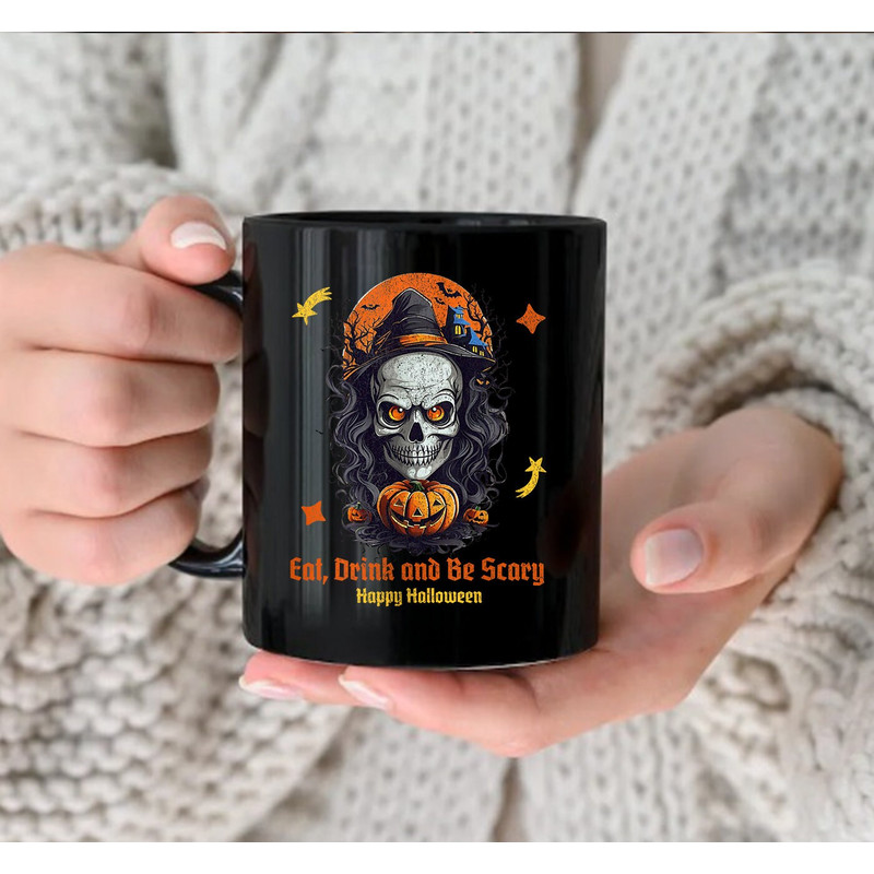 Eat Drink And Be Scary Happy Halloween Mug, Gift Mug, Halloween Mug, Ghost Mug, Pumpkin Mug, Happy Halloween Mug - 3.jpg