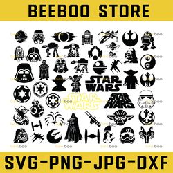 star wars svg, star wars bundle svg, star wars characters svg, star wars dxf cut files, star wars clipart, rebel allianc
