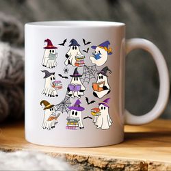 ghost reading mug, teacher halloween mug