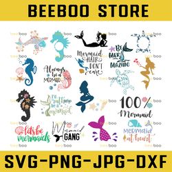mermaid bundle svg, mermaid designs svg, mermaid svg, svg file for cutting machine, silhouette cameo, cricut