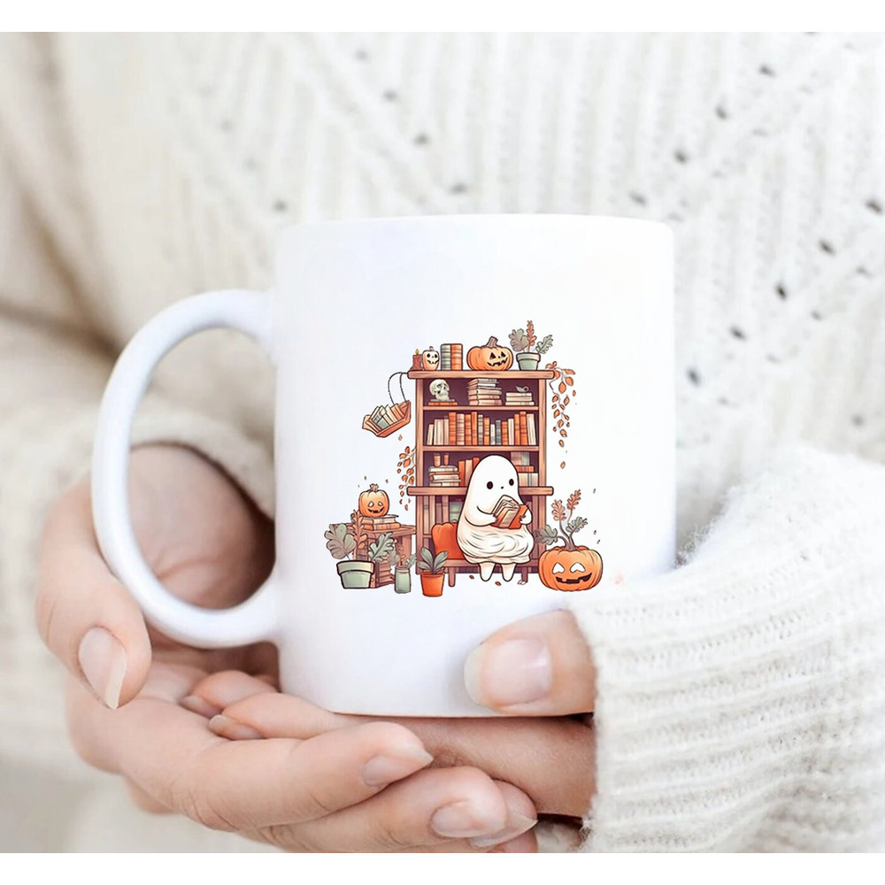 Housewarming Party Gift Ghost Mug New Home Presents Ghostly Bookish Mugs, Halloween Mug, Gift Halloween - 2.jpg