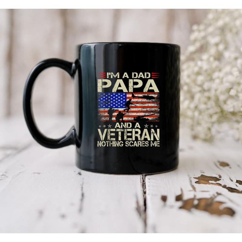 I'm A Dad Papa And Veteran Funny Retro Veterans Day, Mug Dad, Mug For Father's Day - 4.jpg