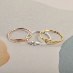 Custom Name Ring - Couple Ring - Boyfriend - Girlfriend's Name Ring - Birthday Gift - Christmas Gift