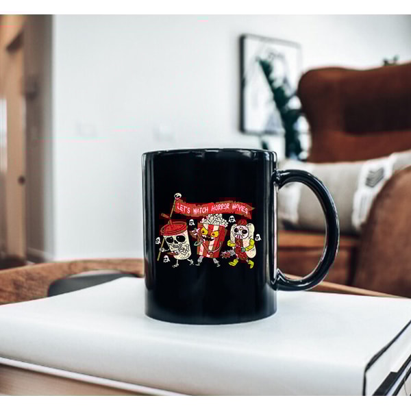 Lets Watch Horror Movies Mug, Funny Halloween Mug, Gift Mug, Halloween Mug, Ghost Mug, Happy Halloween Mug - 2.jpg