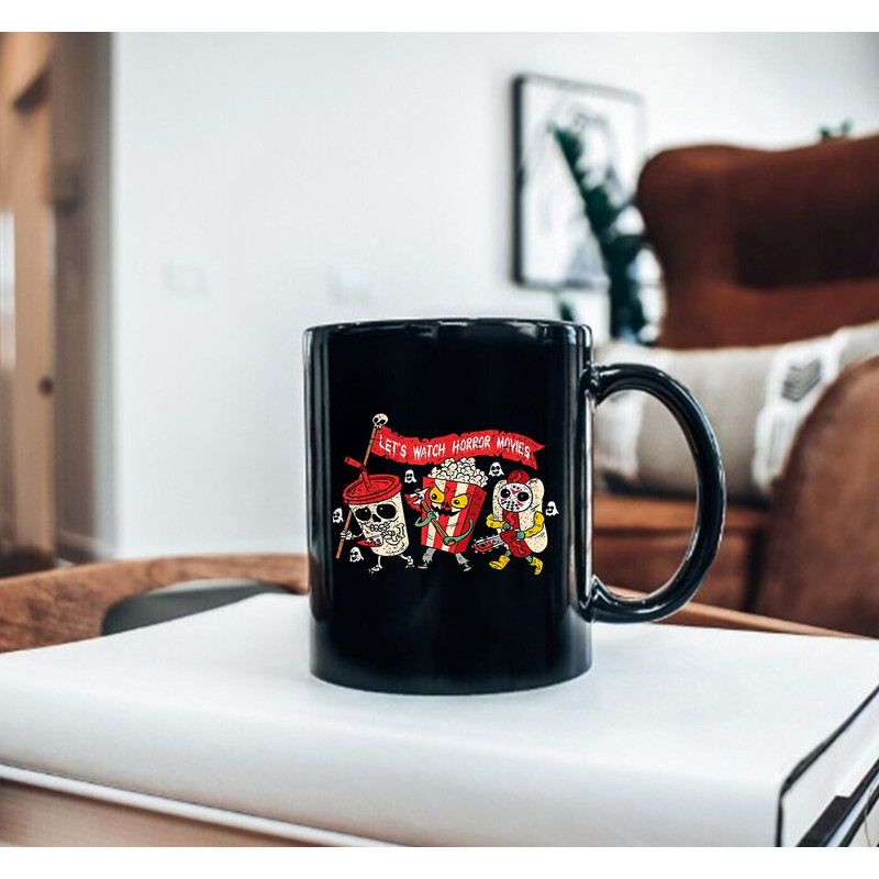 Lets Watch Horror Movies Mug, Funny Halloween Mug, Gift Mug, Halloween Mug, Ghost Mug, Happy Halloween Mug - 2.jpg