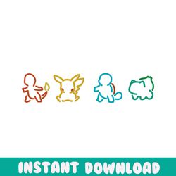 funny pokemon pikachu charmander squirtle svg download