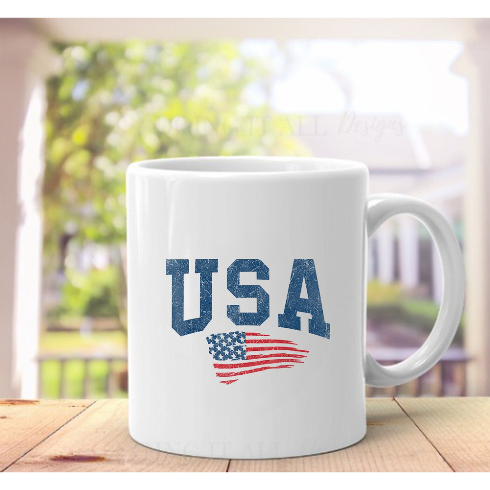 Patriotic USA American Flag Mug, Fourth of July Anniversary Mug - 2.jpg