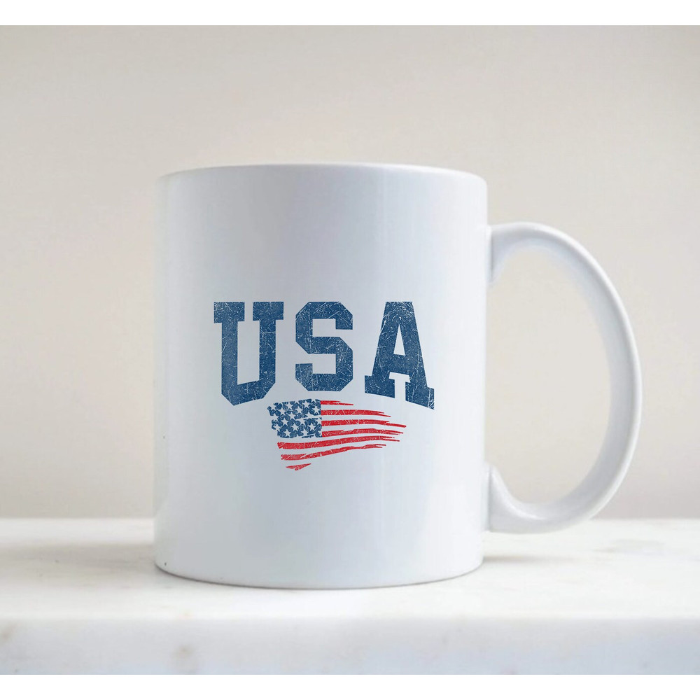 Patriotic USA American Flag Mug, Fourth of July Anniversary Mug - 3.jpg