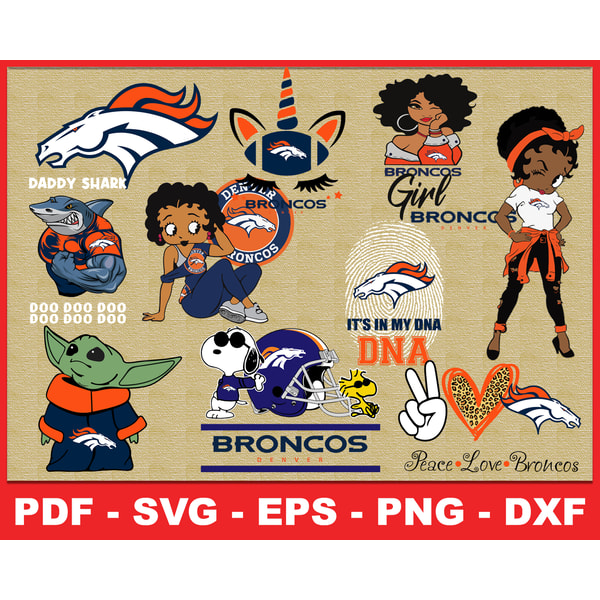 Denver Broncos Svg , Football Team Svg, Cricut, Digital Down - Inspire Uplift