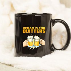 rehabilitation wine beer lovers funny mug, gift birthday