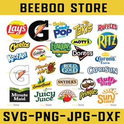 25 PNG images | Popular Chip and Juice Brand Logos Digital Download Instant Download| Juice Brands| Chip Brands| Doritos