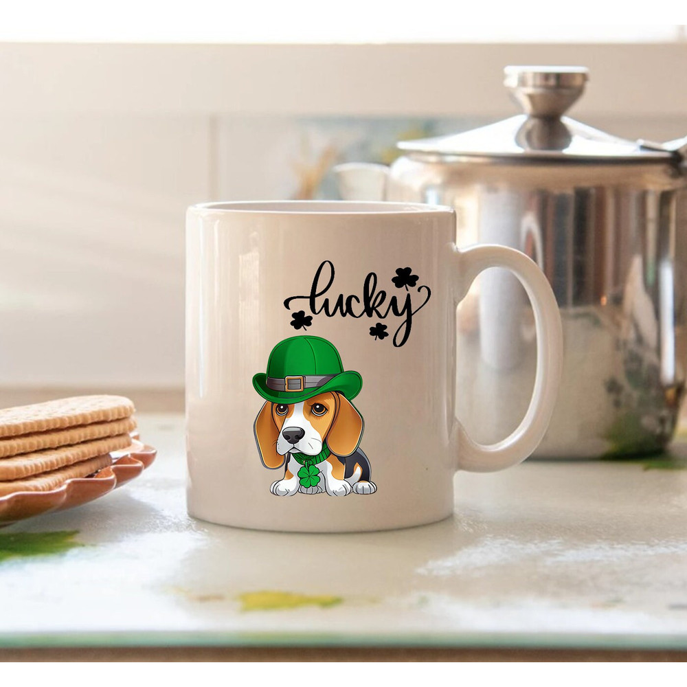 St Patrick's Day Beagle Mugs, Lucky Mugs, Gift For Family, Love St Patty's Day - 2.jpg