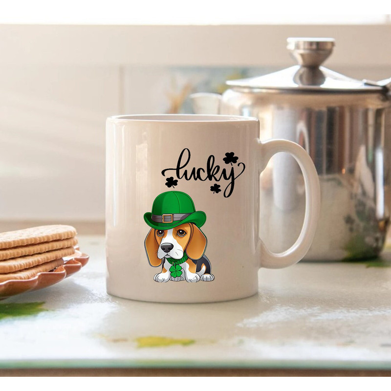 St Patrick's Day Beagle Mugs, Lucky Mugs, Gift For Family, Love St Patty's Day - 2.jpg