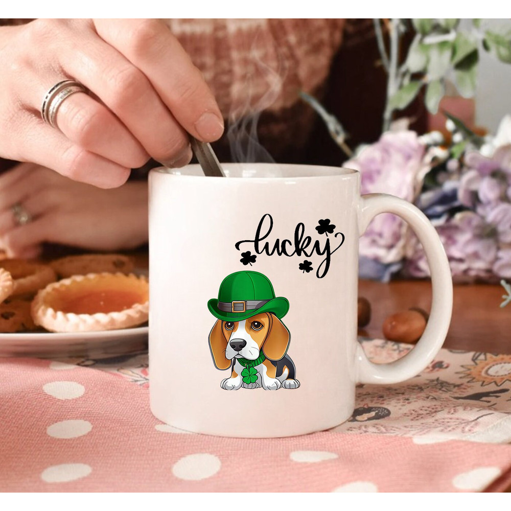 St Patrick's Day Beagle Mugs, Lucky Mugs, Gift For Family, Love St Patty's Day - 3.jpg