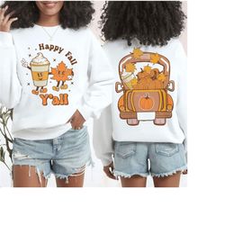happy fall y'all svg - happy fall y'all shirt svg - fall svg - happy fall svg file - pumpkin svg file - happy fall ya'll