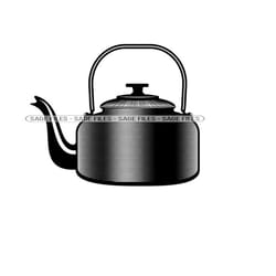 retro tea kettle 2 svg, tea kettle clipart, tea kettle files for cricut, tea kettle cut files for silhouette, png, dxf