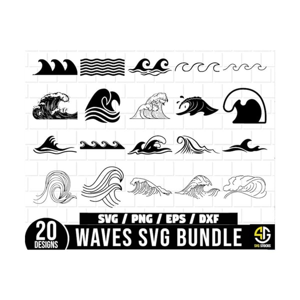 Wave Svg Bundle, WAVE SVG, Wave Svg Cut Files For Cricut, Wa | Inspire ...