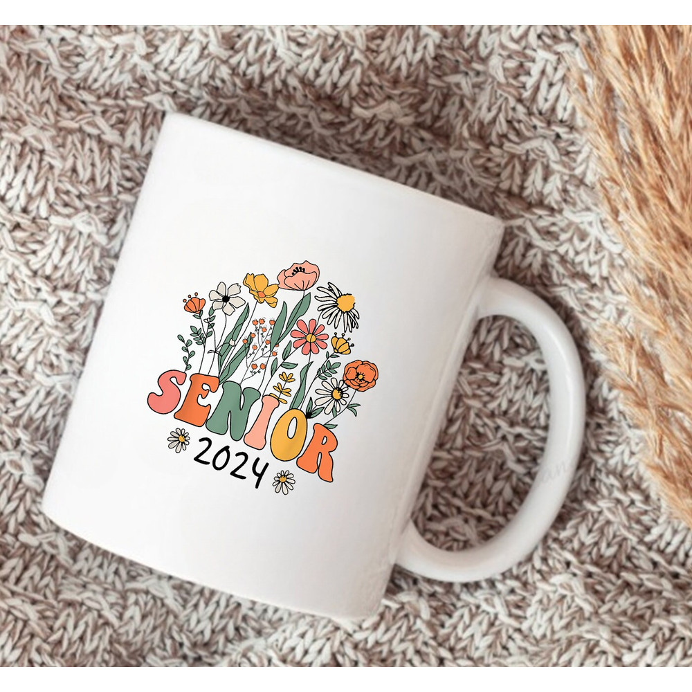 Wildflowers Senior Mug, Class of 2024 Senior Graduation Hippie Mug - 2.jpg