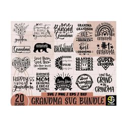 grandma svg bundle, retro grandma svg, blessed grandma svg, grandma heart svg, mother's day svg, grandma shirt svg