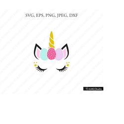 unicorn svg, easter svg, unicorn head svg, unicorn clip art, unicorn face svg, cute unicorn svg, cricut, silhouette cut
