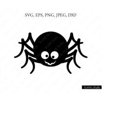 spider halloween svg, spider svg, halloween svg, cute spider clipart, cricut, silhouette cut files