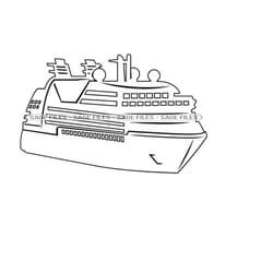cruise ship outline 7 svg, cruise ship svg, cruise ship clipart, cruise ship files for cricut, cut files for silhouette,