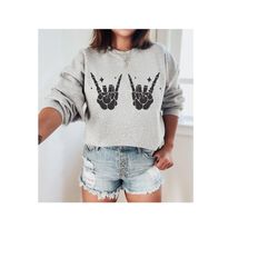 rock and roll skeleton hands / if i had feelings they'd be for you / skeleton valentine svg / valentines day svg / digit