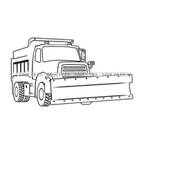 snow truck outline 6 svg, snowplow svg, snow svg, winter svg, snow truck clipart, files for cricut, cut files for silhou