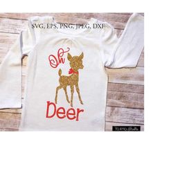 oh deer svg, deer svg, christmas svg, reindeer head svg, deer clip art, reindeer face svg, christmas reindeer, cricut, s