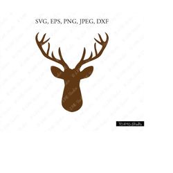 deer svg, deer head svg, christmas svg, boho svg, deer clip art, deer face svg, stag svg, cricut, silhouette cut file