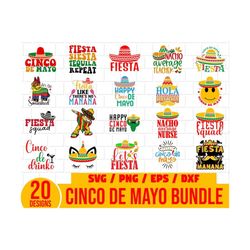 cinco de mayo svg bundle, cinco de mayo svg, mexico svg, fiesta svg, cinco de mayo png bundle, tequila svg, let's fiesta