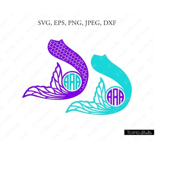 Mermaid SVG, Mermaid Monogram Svg, Cute Mermaid Svg, Mermaid - Inspire ...