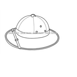 Safari Hat Outline SVG, Safari Hat SVG, Safari Hat Clipart, Safari Hat Files for Cricut, Safari Hat Cut Files For Silhou