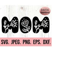 mom flower birthday svg - 1st birthday girl - floral theme digital download - mom of the birthday girl clipart - family