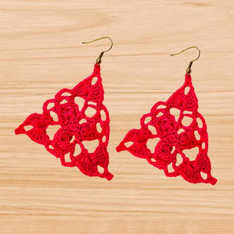 Crochet earrings pattern