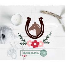 horse shoe flower svg png silhouette cameo, cricut, svg cutting ice, printable horse wallart, barn stickers, barn horse