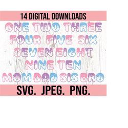 donut birthday bundle svg - 1st birthday girl - donut theme digital download - mom of the birthday girl clipart - family