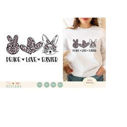 svg peace love easter animal print | digital download only | cheetah print | leopard print | happy easter svg | banda
